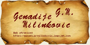 Genadije Milinković vizit kartica